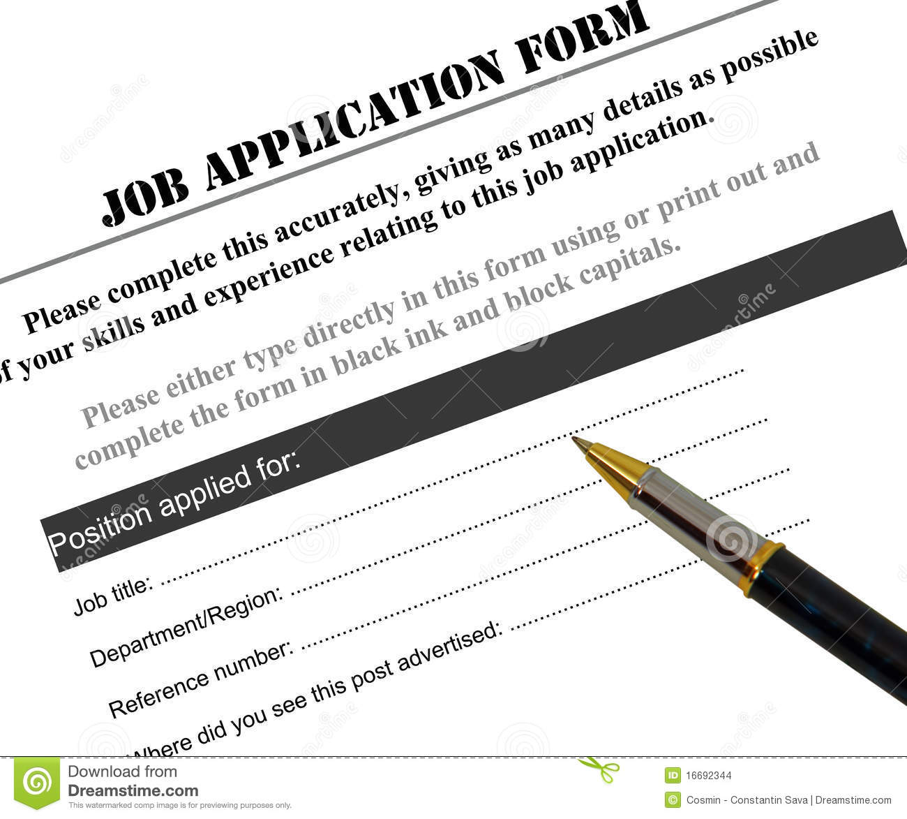 Application Form Clipart Job Application Form