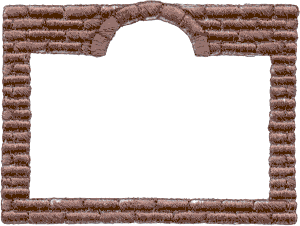 Arched Brick Border   Custom Online Embroidery Design