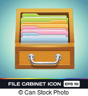 Cabinet Vector Clip Art Illustrations  245 Filing Cabinet Clipart
