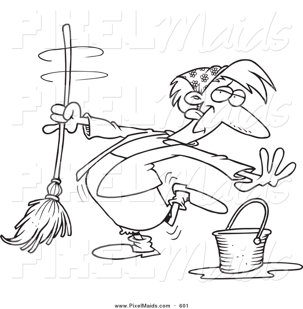 Clipart Of A Cartoon Black And White Coloring Page Outline Design Of A    