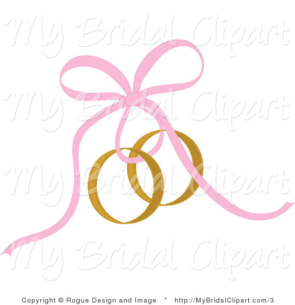Clipart Of A Pink Ribbon And Wedding Bands By Pams Clipart 3 Jpg
