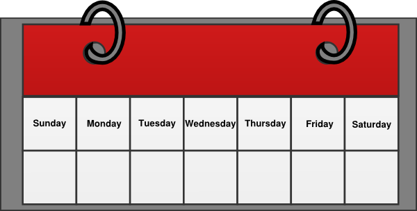 Days Of The Week Calendar Clipart Calendar Clip Art   Vector