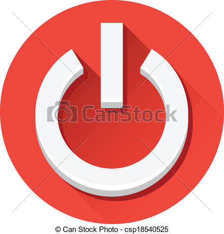 Illustration Of Vector Shut Down Icon Csp18540525   Search Clipart