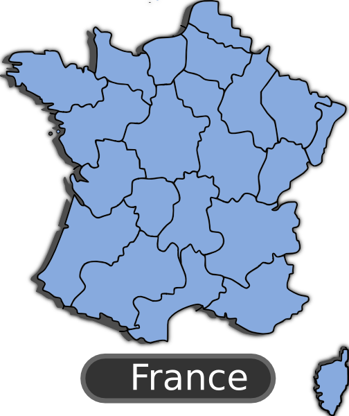 Map Of France Clip Art At Clker Com   Vector Clip Art Online Royalty