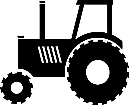 Tractor Die Cut Vinyl Decal   Sticker  Add Your Ranch Or Farm Name For
