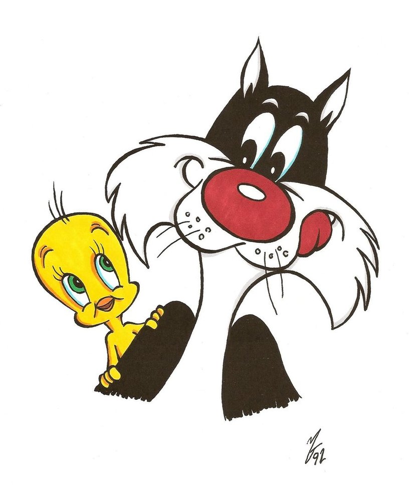 Tweety And Sylvester By Zombiegoon On Deviantart