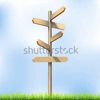 Browse   Objects   Direction Road Wooden Signs  Vector Illustration