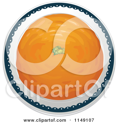 Cartoon Of A Bowl Of Butternut Squash Soup   Royalty Free Vector