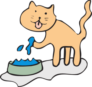 Cat Drinking Clip Art At Clker Com   Vector Clip Art Online Royalty