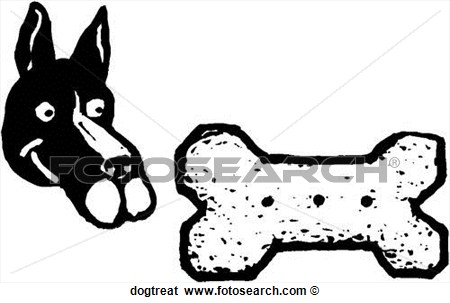 Clip Art Of Dog Treat Dogtreat   Search Clipart Illustration Posters