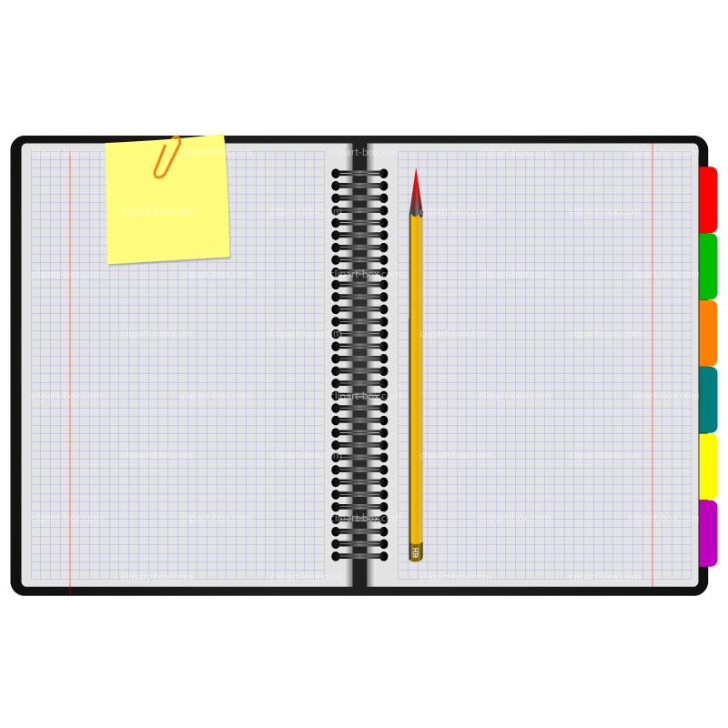 Clipart Open Notebook   Royalty Free Vector Design