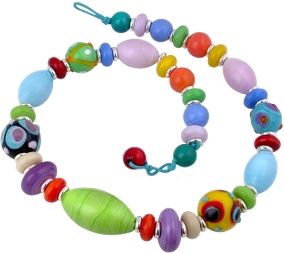 Colorful Necklace For A Cheerful Brazilian Vibe Featuring Murano Glass