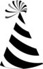 Confetti Clipart Black And White Black And White Party Hat Th Png