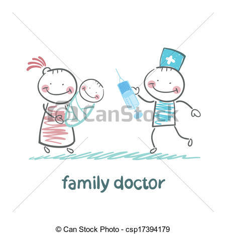 Family Doctor Treats Her Mother With A Child   Csp17394179