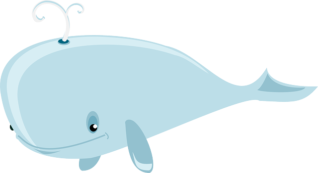 Free Cute Blue Whale Clip Art