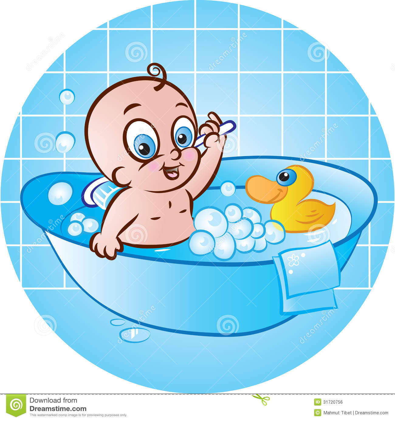 Happy Baby Boy In Tub Royalty Free Stock Image   Image  31720756