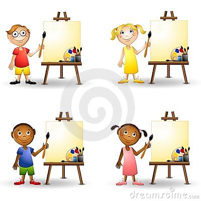 Kids Painting Clipart