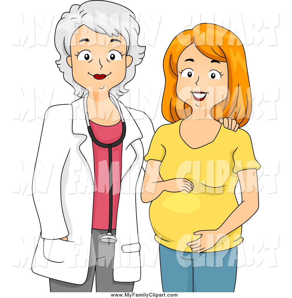 Larger Preview  Clip Art Of A Senior Female Doctor With A Happy