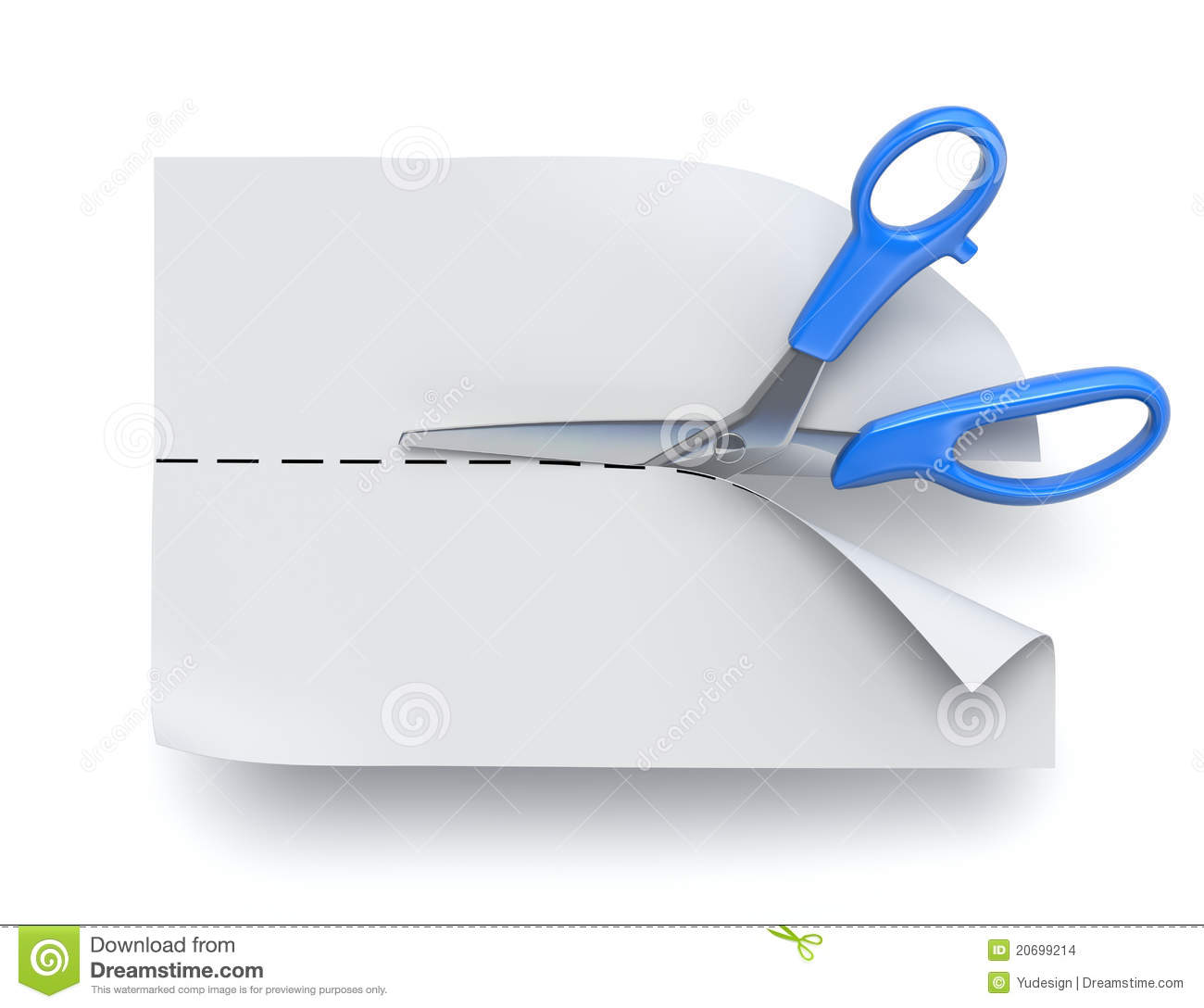 Scissors Cutting Paper Stock Images   Image  20699214