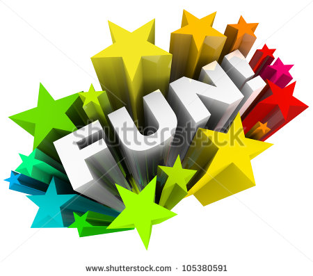 The Word Fun In A Burst Of Colorful Stars Representing An Amusing