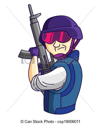 Vector Clip Art Of Special Agent Csp19006011   Search Clipart