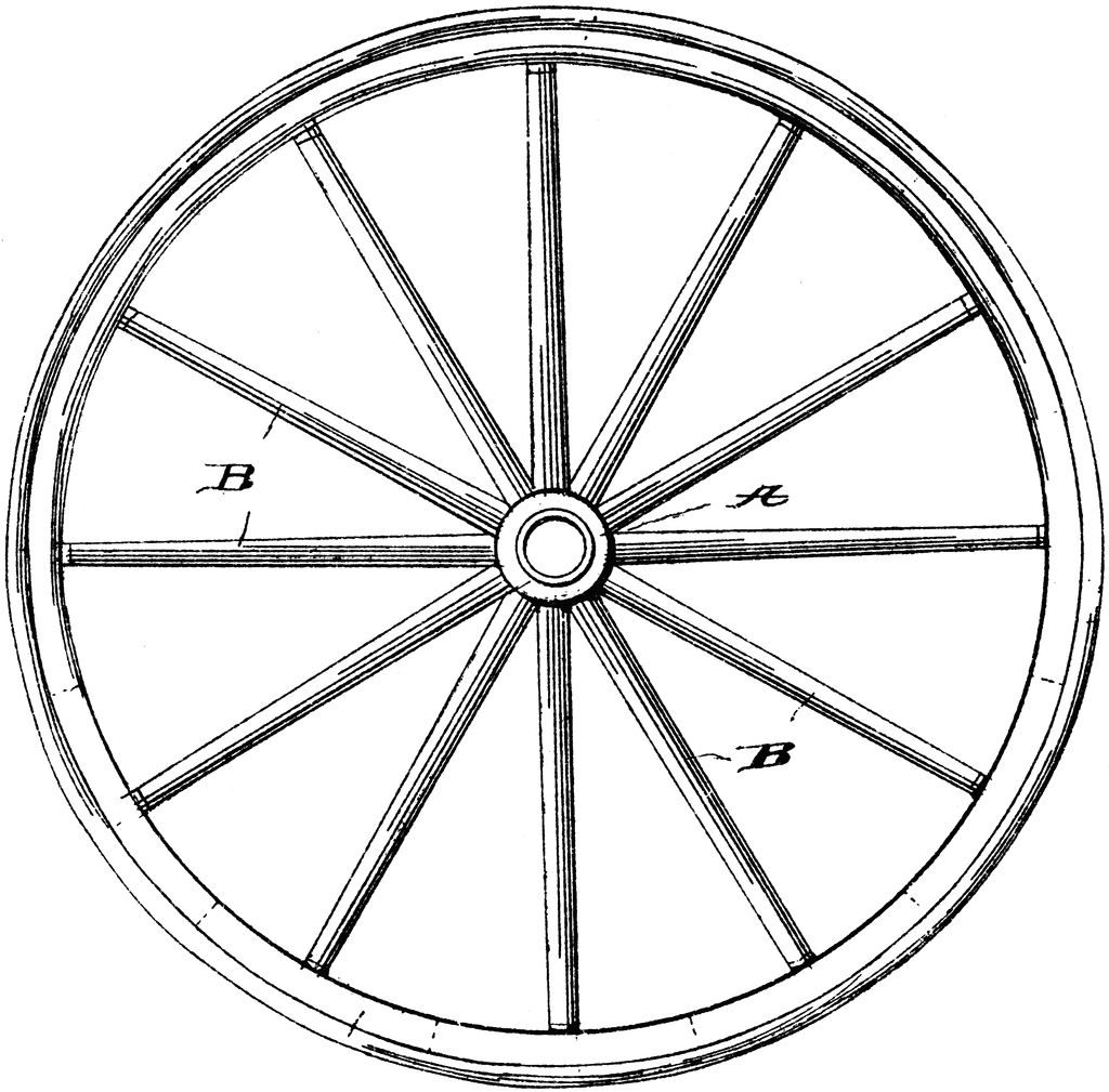 12 Spoke Vehicle Wheel   Clipart Etc