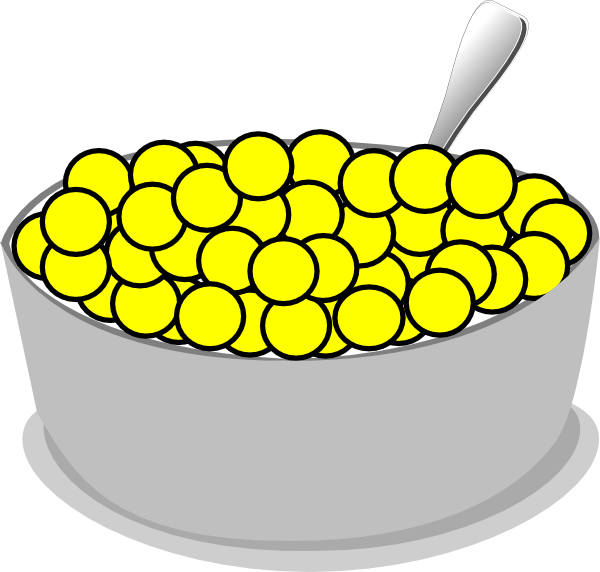 Bowl Of Yellow Cereal Clip Art