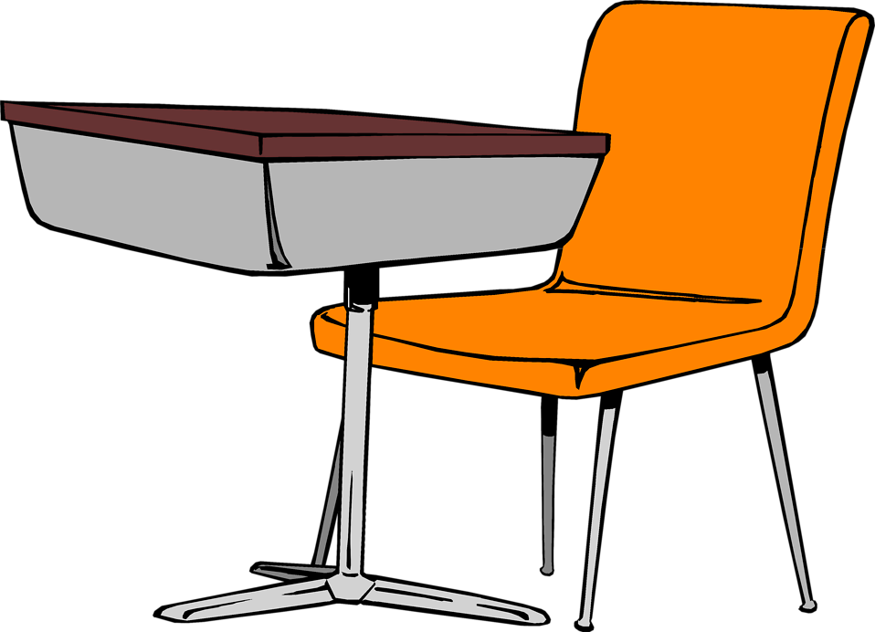 Desk   Free Stock Photo   Illustration Of A Student Desk And Chair