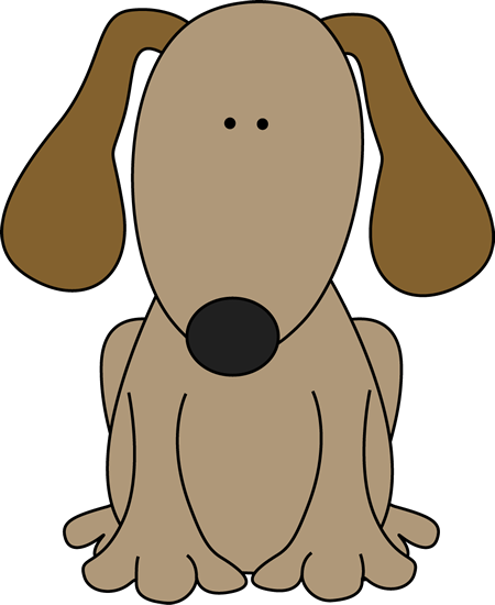 Dog For D Clip Art Image   Cute Brown Dog With Floppy Ears  Great For