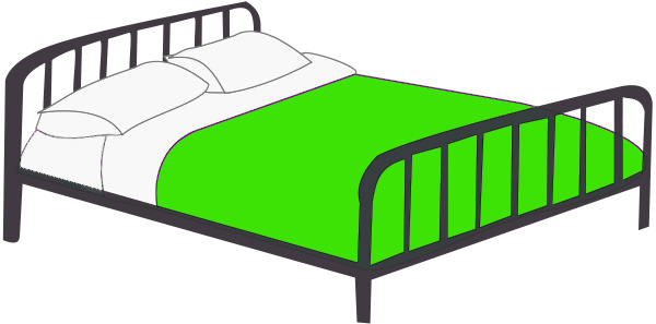 Double Bed Green   Http   Www Wpclipart Com Household Bedroom Bed