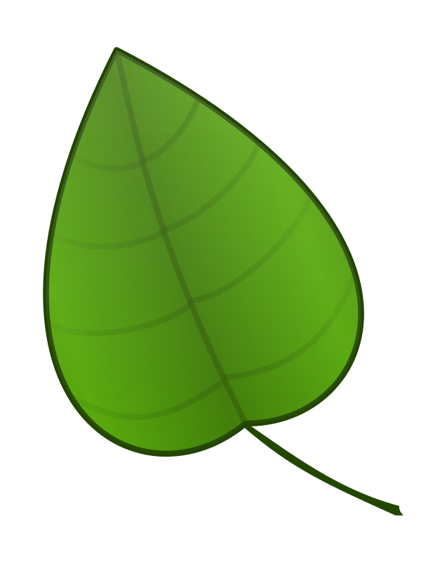 Free Simple Green Leaf Clip Art