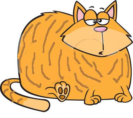 Royalty Free Rf Clip Art Illustration Of A Cartoon Really Fat Cat Jpg