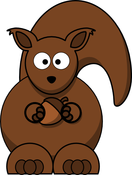 Squirrel With Nut Clip Art At Clker Com   Vector Clip Art Online