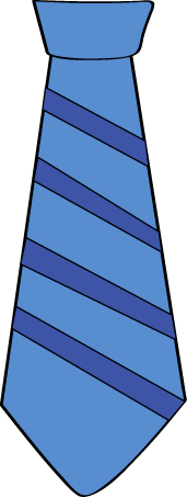 Striped Blue Tie Clip Art