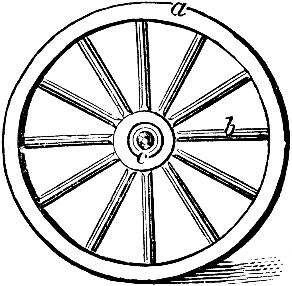 Wheel Showing Parts   Clipart Etc