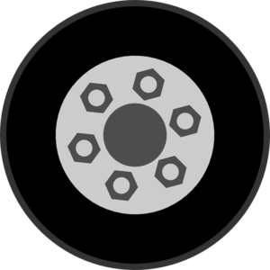 Wheel With Bolts Clip Art At Clker Com   Vector Clip Art Online