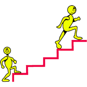 Yellow Dudes On Stairs Clipart Cliparts Of Yellow Dudes On Stairs