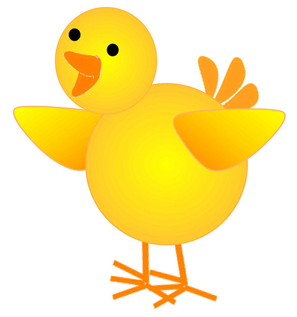 Chick 5 Yellow Flapping Sketch Clipart Lge 11 Cm   Flickr   Photo