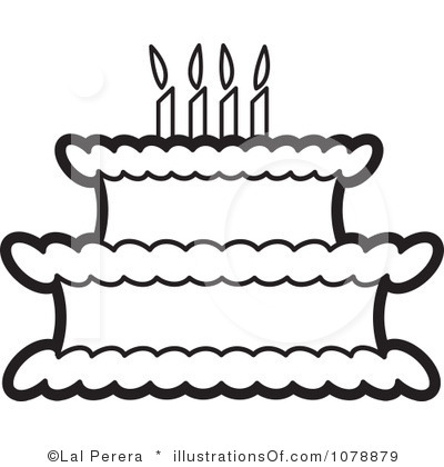 Clip Art Black And White Birthday Cake Clip Art Black And White 307
