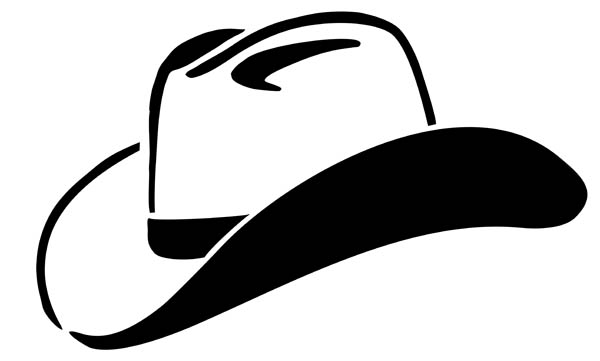 Cowboy Hat Clipart Black And White   Clipart Panda   Free Clipart