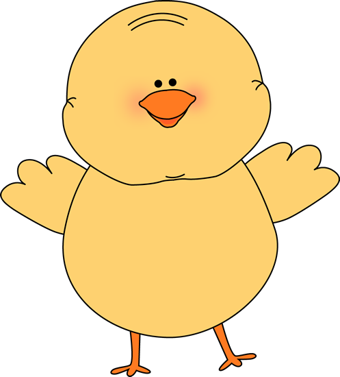 Happy Easter Chick Clip Art Image   Yellow Easter Chick Happy And