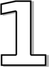 Number 1 Outline    Signs Symbol Alphabets Numbers Outlined Numbers