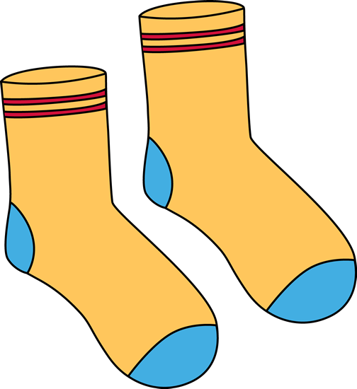 Pair Yellow Socks Clip Art