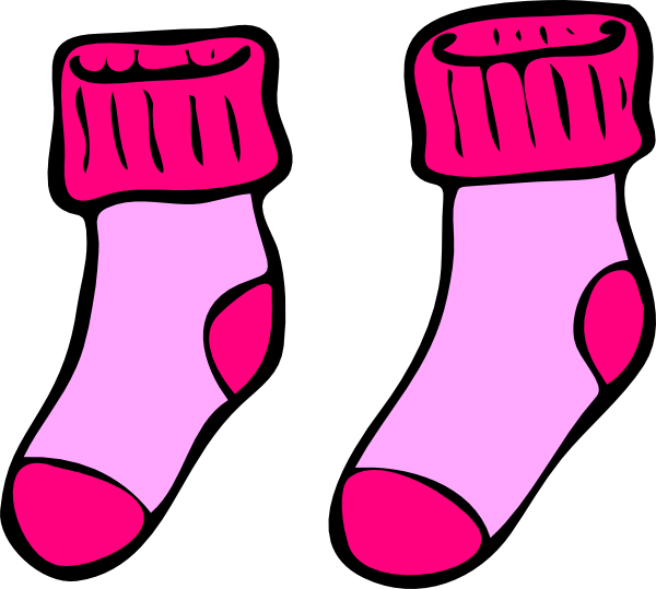 Pink Socks Clip Art At Clker Com   Vector Clip Art Online Royalty