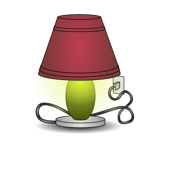 Plugged In Lamp Clip Art At Clker Com   Vector Clip Art Online    