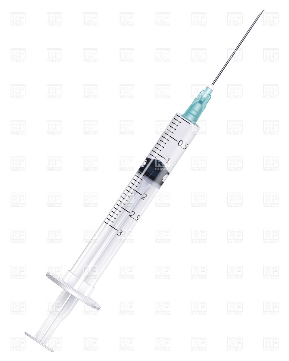 Realistic Syringe With Needle Isolated On White Background Download