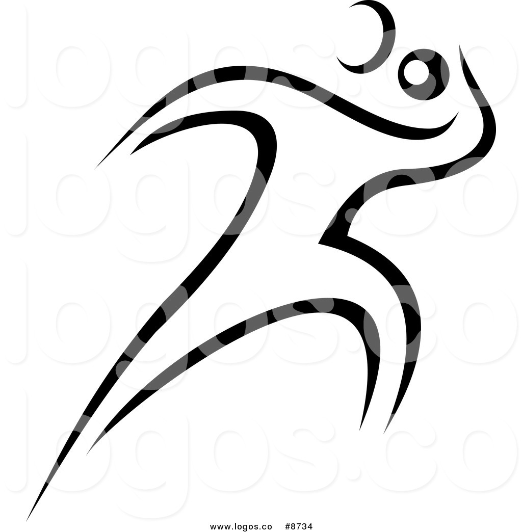 Royalty Free Vector Of A Black And White Handball Logo By Seamartini