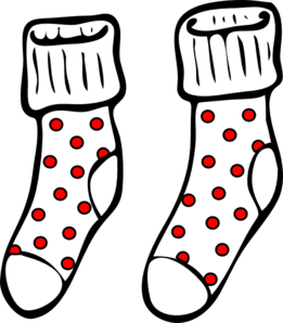 Spotty Socks Clip Art At Clker Com   Vector Clip Art Online Royalty