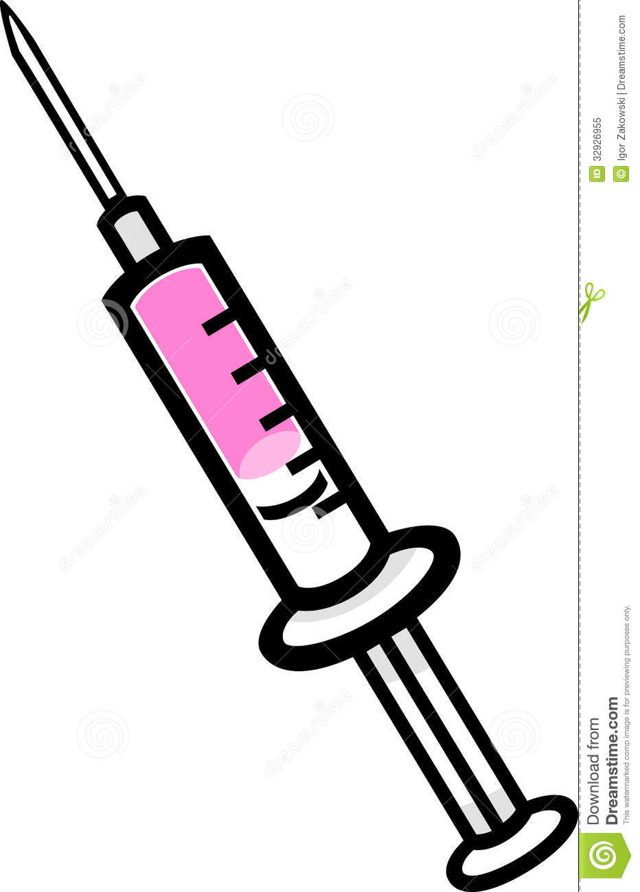 Syringe Clip Art Cartoon Illustration