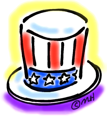 Uncle Sam S Hat  In Color    Clip Art Gallery